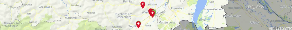 Map view for Pharmacies emergency services nearby Winzendorf-Muthmannsdorf (Wiener Neustadt (Land), Niederösterreich)